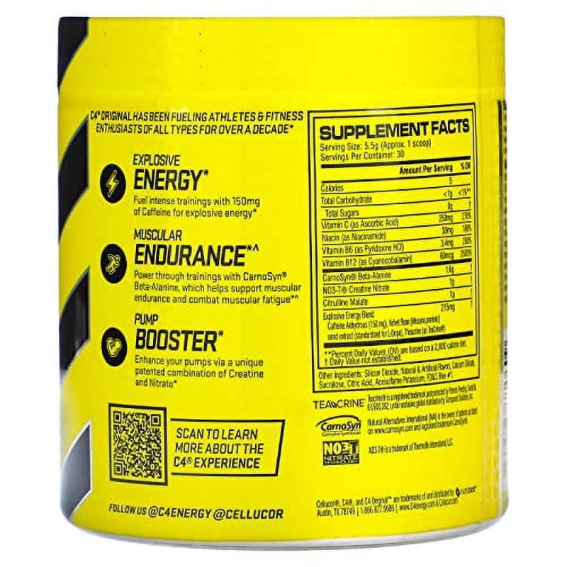 CELLUCOR C4 FROZEN BOMBSICLE PRE WORKOUT POWDER | SUGAR FREE ENERGY FOR MEN WOMEN | 150MG CAFFEINE BETA ALANINE CREATINE | 30 SERVINGS