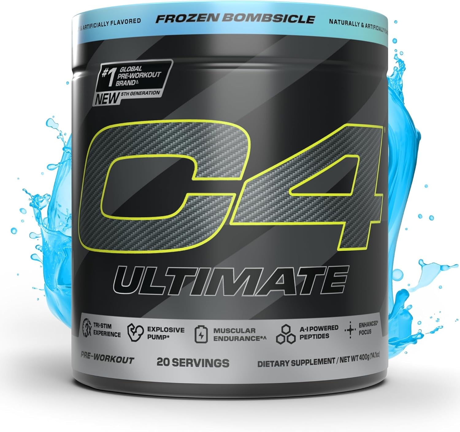CELLUCOR C4 ULTIMATE PRE-WORKOUT POWDER FROZEN BOMBSICLE 20 SERVINGS