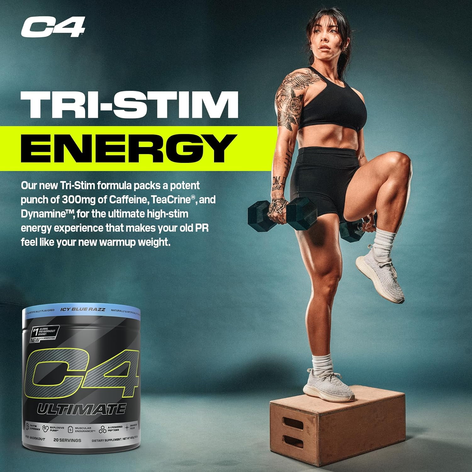 CELLUCOR C4 ULTIMATE PRE-WORKOUT POWDER FROZEN BOMBSICLE 20 SERVINGS