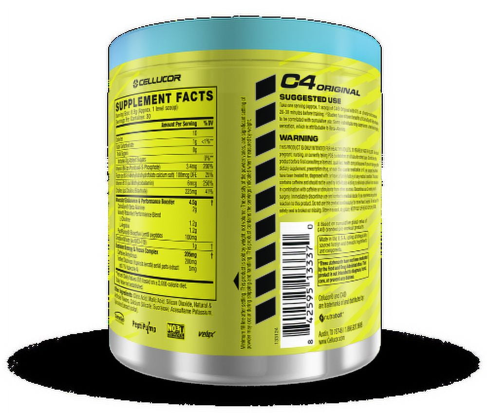 CELLUCOR C4 ORIGINAL ICY BLUE RAZZ PRE-WORKOUT POWDER FOR ENHANCED PERFORMANCE