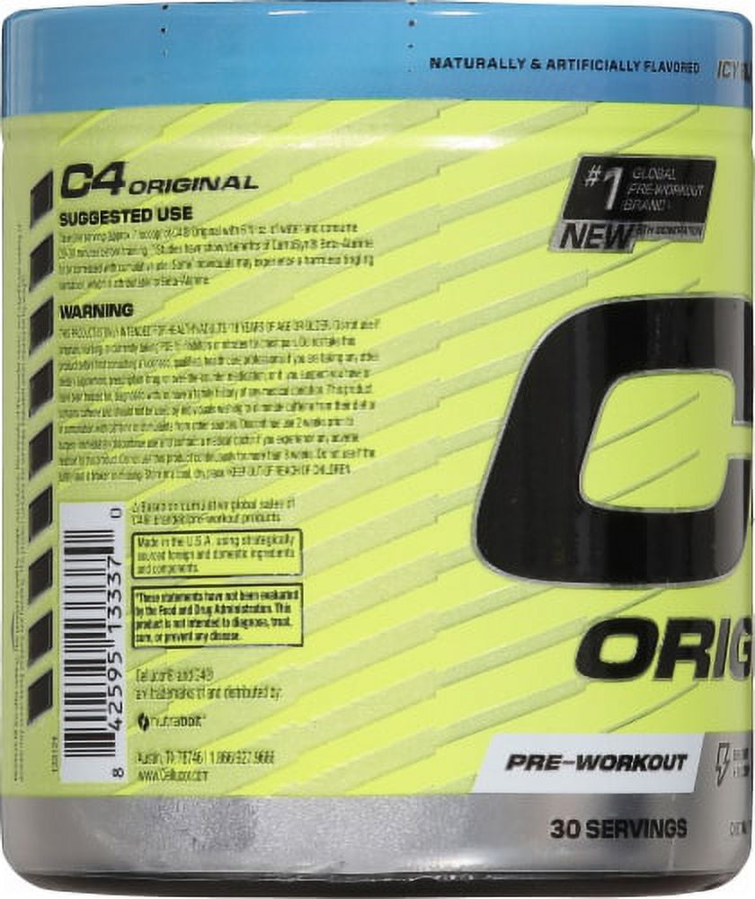 CELLUCOR C4 ORIGINAL ICY BLUE RAZZ PRE-WORKOUT POWDER FOR ENHANCED PERFORMANCE