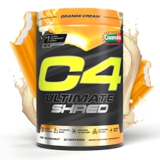 CELLUCOR C4 ULTIMATE SHRED PREWORKOUT POWDER ORANGE CREAMSICLE FLAVOR 20 SERVINGS