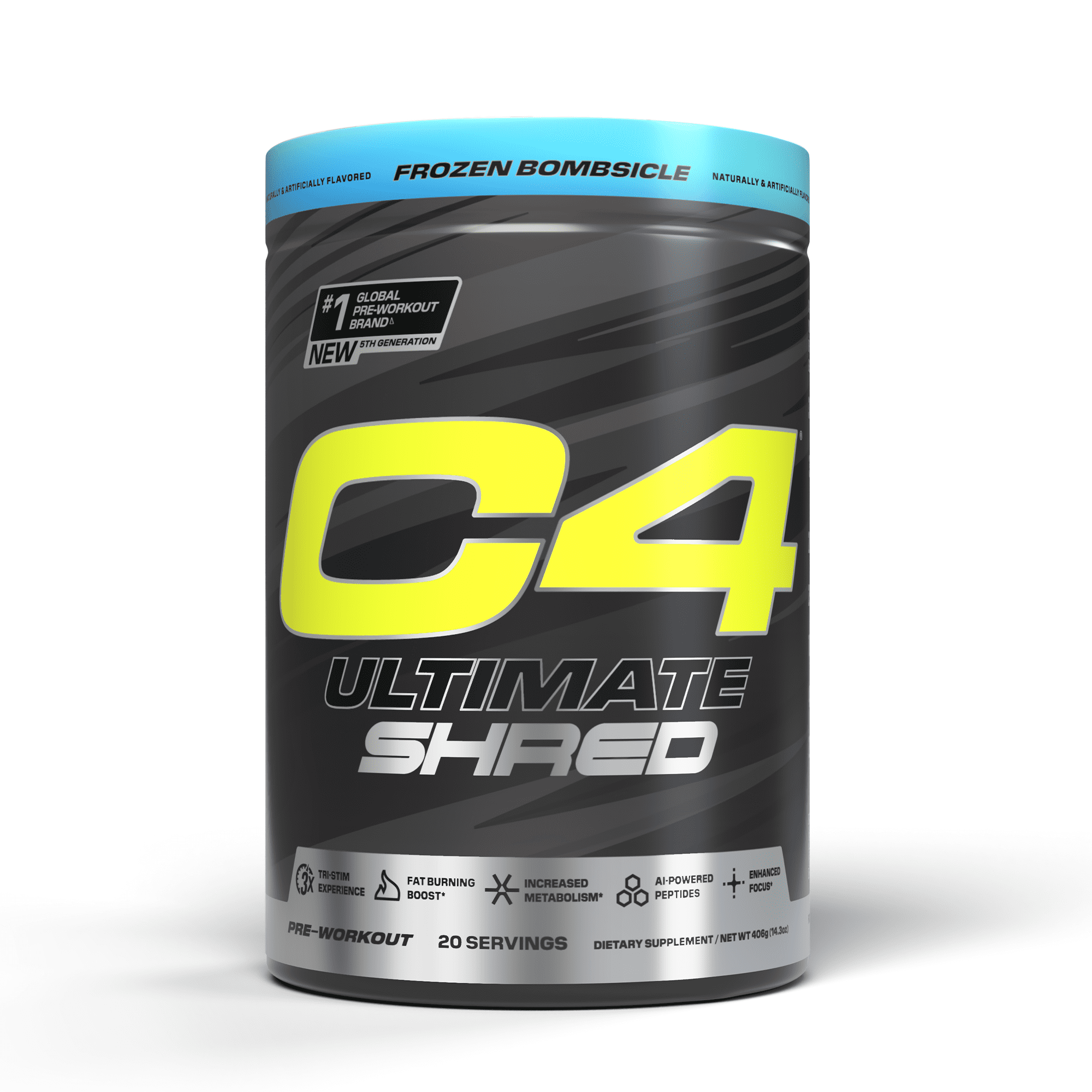 CELLUCOR C4 ULTIMATE SHRED FROZEN BOMBSICLE PRE-WORKOUT POWDER FOR 20 SERVINGS