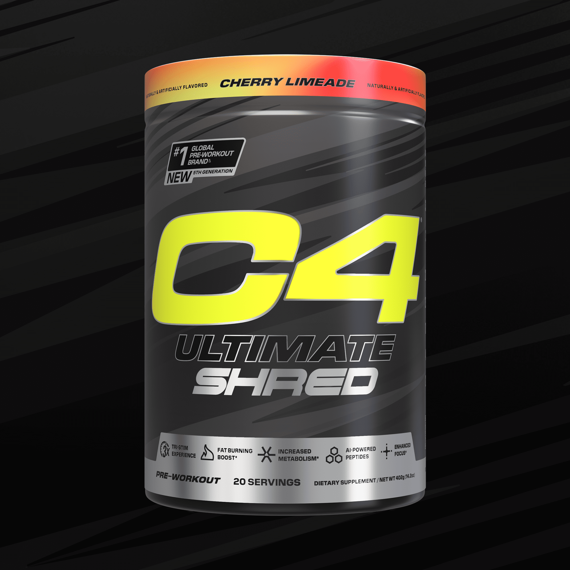 CELLUCOR C4 ULTIMATE SHRED PRE WORKOUT POWDER CHERRY LIMEADE 20 SERVINGS