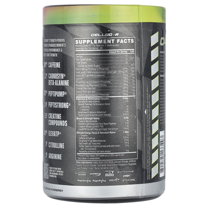 CELLUCOR C4 ULTIMATE STRENGTH WATERMELON PRE-WORKOUT POWDER 20 SERVINGS