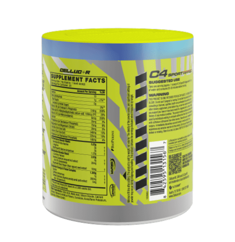 CELLUCOR C4 SPORT RIPPED ARCTIC SNOW CONE PRE-WORKOUT POWDER 2X PACK