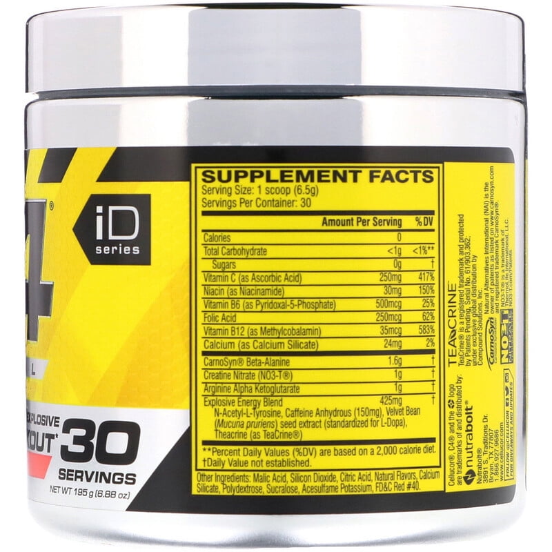 CELLUCOR C4 ORIGINAL EXPLOSIVE PRE-WORKOUT CHERRY LIMEADE 6.88 OZ PACK OF 2