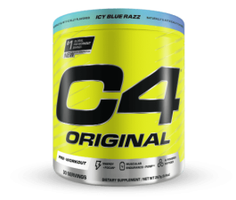 CELLUCOR  C4 ORIGINAL ICY BLUE RAZZ PRE WORKOUT POWDER FOR ENHANCED PERFORMANCE 2X
