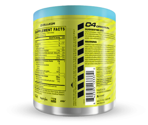 CELLUCOR  C4 ORIGINAL ICY BLUE RAZZ PRE WORKOUT POWDER FOR ENHANCED PERFORMANCE 2X