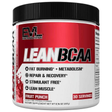 EVLUTION NUTRITION LEANBCAA WEIGHT LOSS PRE WORKOUT - CLA & L-CARNITINE FAT BURNER 30 SERVINGS (FRUIT PUNCH)