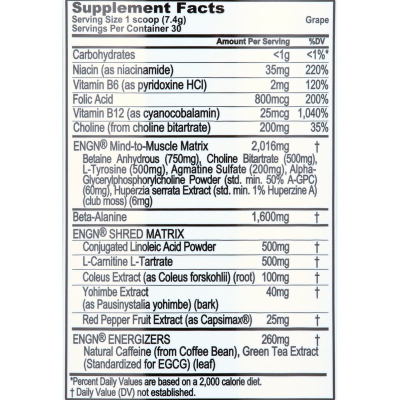 EVLUTION NUTRITION ENGN PRE WORKOUT POWDER PINK LEMONADE 30 SERVINGS