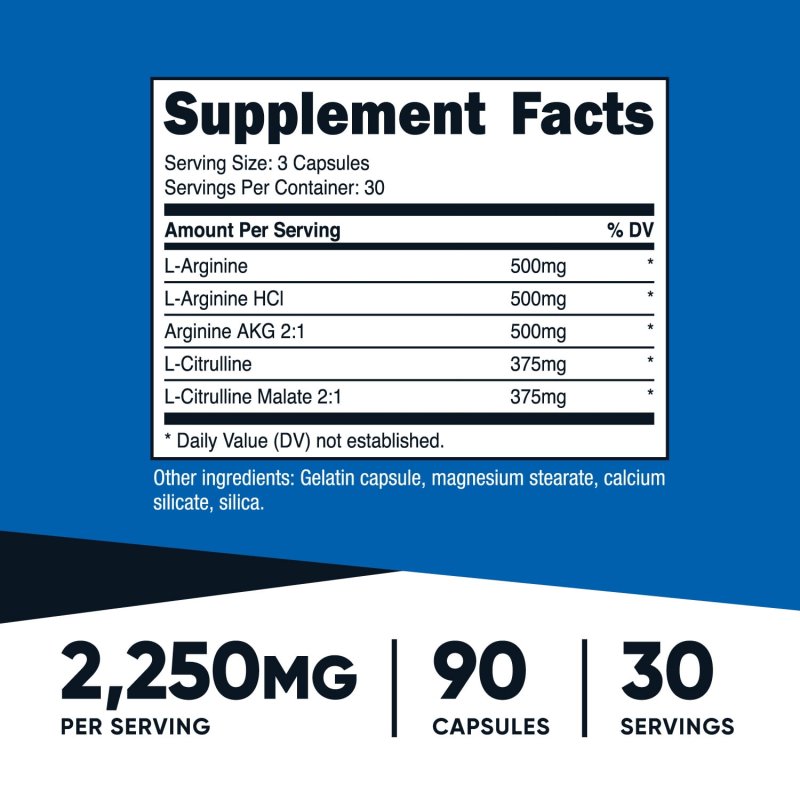 NUTRICOST NITRIC OXIDE BOOST 750 MG CAPSULES 90 COUNT