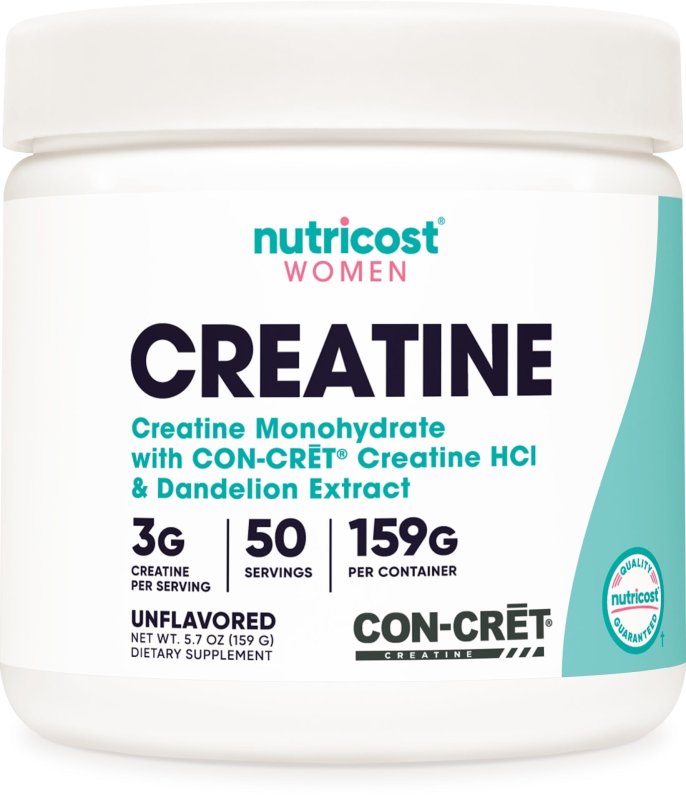 NUTRICOST CREATINE MONOHYDRATE POWDER WOMEN UNFLAVORED SUPPLEMENT 50 SERVINGS