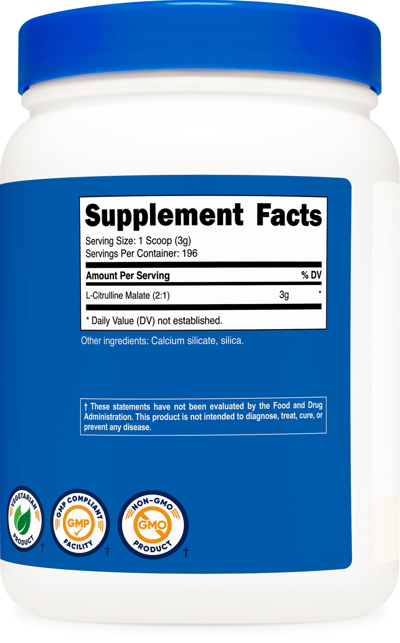 NUTRICOST L CITRULLINE MALATE 2:1 POWDER 600 GRAMS PRE-WORKOUT SUPPLEMENT