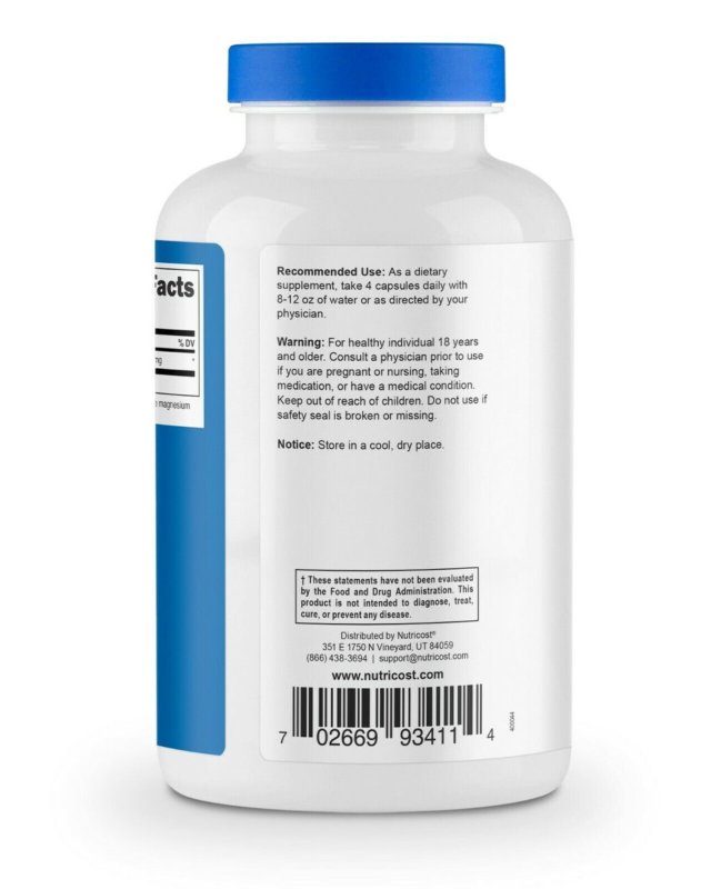 NUTRICOST D ASPARTIC ACID 3000MG 180 CAPSULES HEALTH SUPPLEMENT