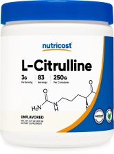 NUTRICOST PURE LCITRULLINE BASE POWDER 250 GRAMS VEGETARIAN HEALTH SUPPLEMENT