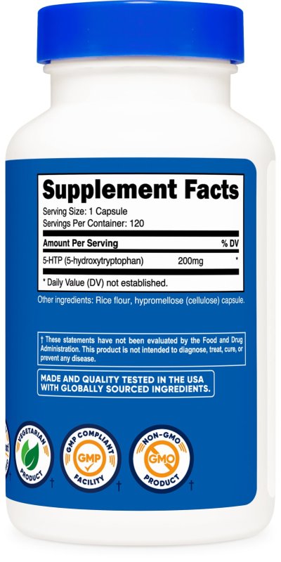 NUTRICOST 5 HTP 200 MG 120 CAPSULES
