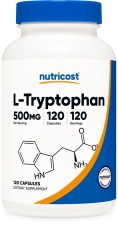NUTRICOST LTRYPTOPHAN 500MG 120 CAPSULES 120 SERVINGS HEALTH SUPPLEMENT