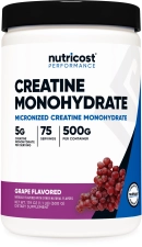 NUTRICOST GRAPE CREATINE MONOHYDRATE POWDER 500G - MICRONIZED VEGAN NON-GMO GLUTEN-FREE SUPPLEMENT