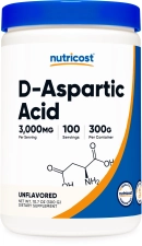 NUTRICOST D ASPARTIC ACID DAA POWDER 300 GRAMS HEALTH SUPPLEMENT