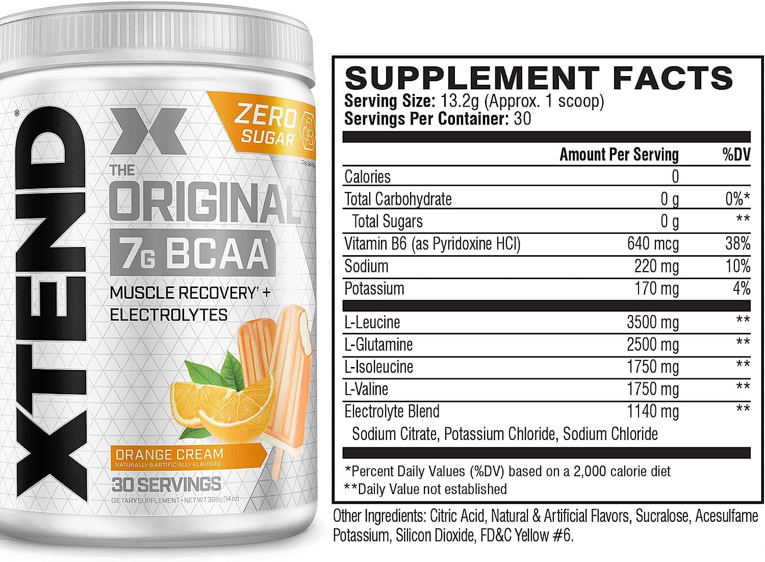 XTEND  ORIGINAL 7G BCAA ORANGE CREAM 14 OZ 396 G
