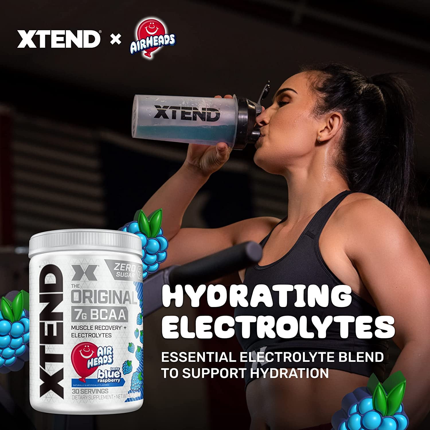 XTEND ORIGINAL 7G BCAA AIR HEADS 14 OZ 405 G FOR IMPROVED WORKOUT PERFORMANCE