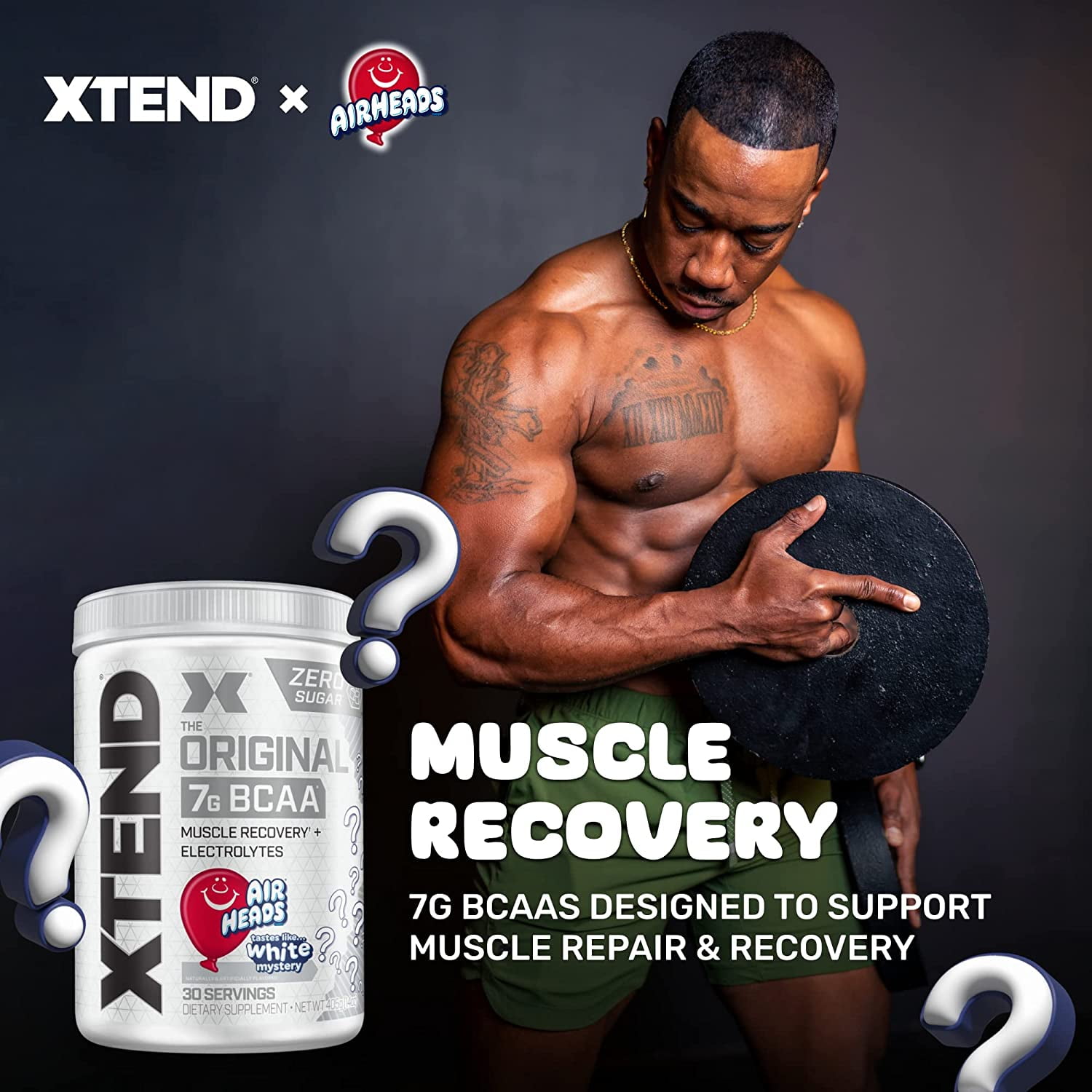 XTEND ORIGINAL 7G BCAA AIR HEADS 14 OZ 405 G FOR IMPROVED WORKOUT PERFORMANCE