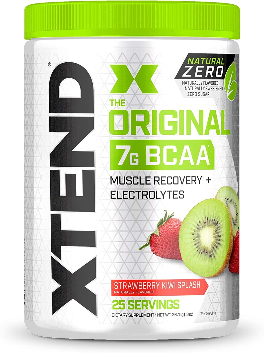 XTEND ORIGINAL 7G BCAA POWDER FOR MUSCLE RECOVERY SUGAR-FREE STRAWBERRY KIWI SPLASH 25 SERVINGS