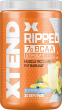 XTEND RIPPED 7G BCAA POWDER MUSCLE RECOVERY SUGAR-FREE BLUEBERRY LEMONADE 30 SERVINGS