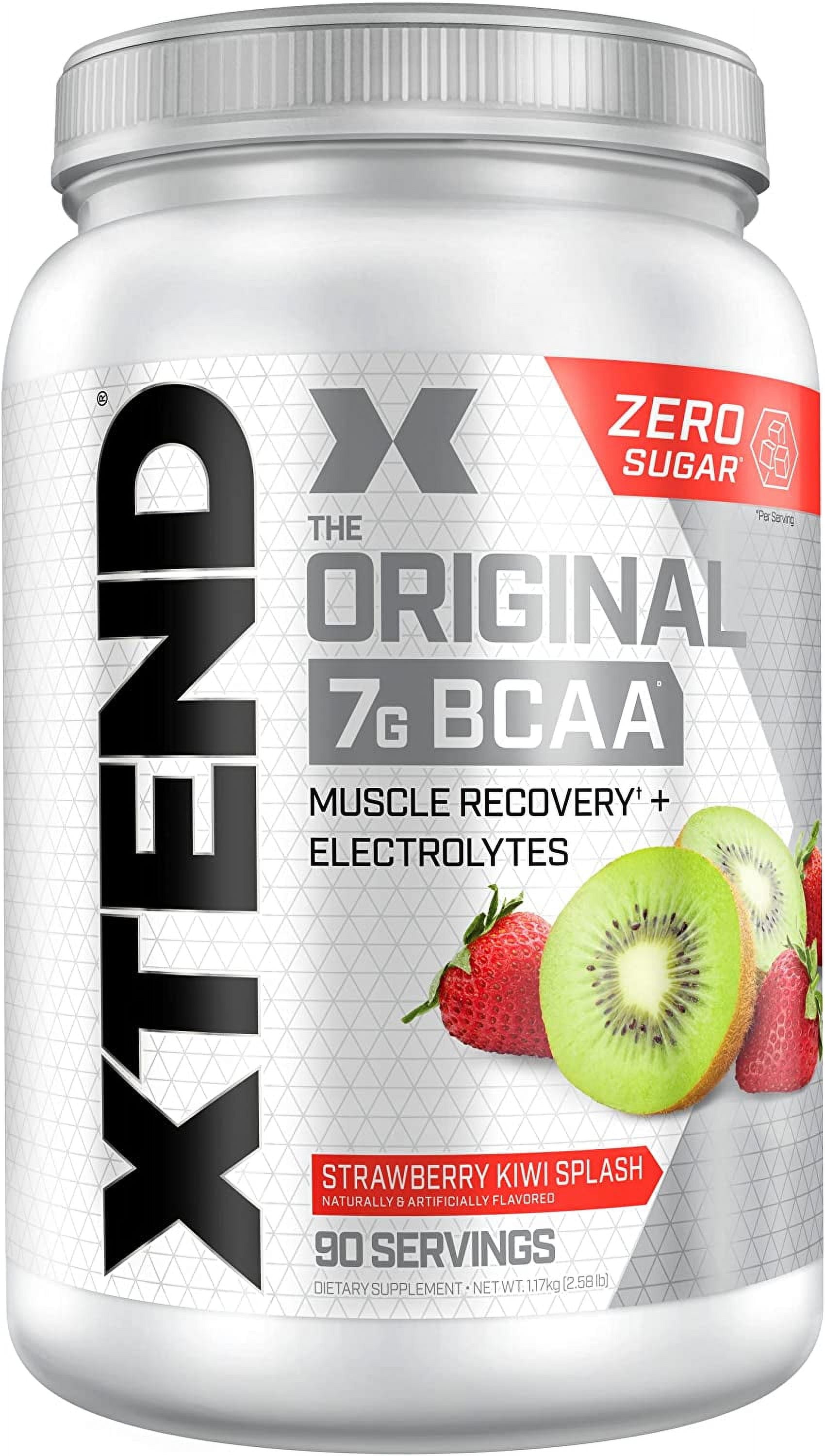 XTEND ORIGINAL BCAA POWDER 7G BCAA SUGAR FREE POST WORKOUT MUSCLE RECOVERY STRAWBERRY KIWI FLAVOR 2.78 LB 1.26 KG 90 SERVINGS
