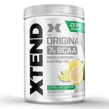 XTEND ORIGINAL BCAA POWDER LEMON LIME SQUEEZE SUGAR FREE POST WORKOUT MUSCLE RECOVERY DRINK AMINO ACIDS 7G BCAAS FOR MEN WOMEN 30 SERVINGS