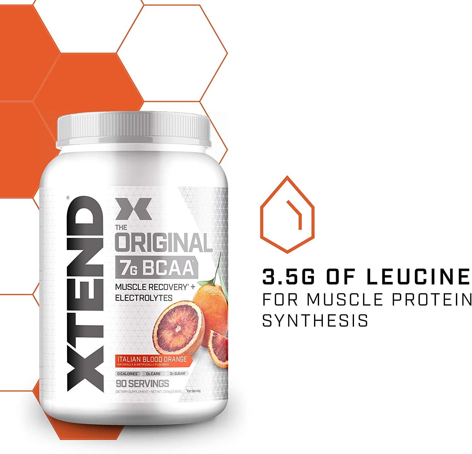 XTEND  ORIGINAL BCAA POWDER ITALIAN BLOOD ORANGE MUSCLE RECOVERY ELECTROLYTES 90 SERVINGS