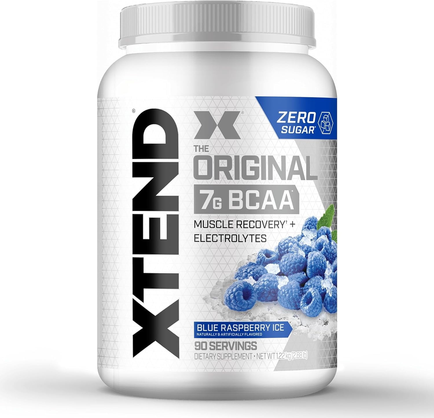 XTEND ORIGINAL 7G BCAA POWDER MUSCLE RECOVERY SUGAR-FREE BLUE RASPBERRY ICE 90 SERVINGS AMMERIKASEPETIM