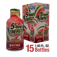 5 HOUR ENERGY SHOT EXTRA STRENGTH WATERMELON 15 COUNT FOR QUICK BOOSTS