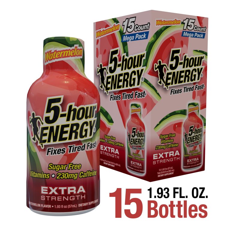 5 HOUR ENERGY SHOT EXTRA STRENGTH WATERMELON 15 COUNT FOR QUICK BOOSTS