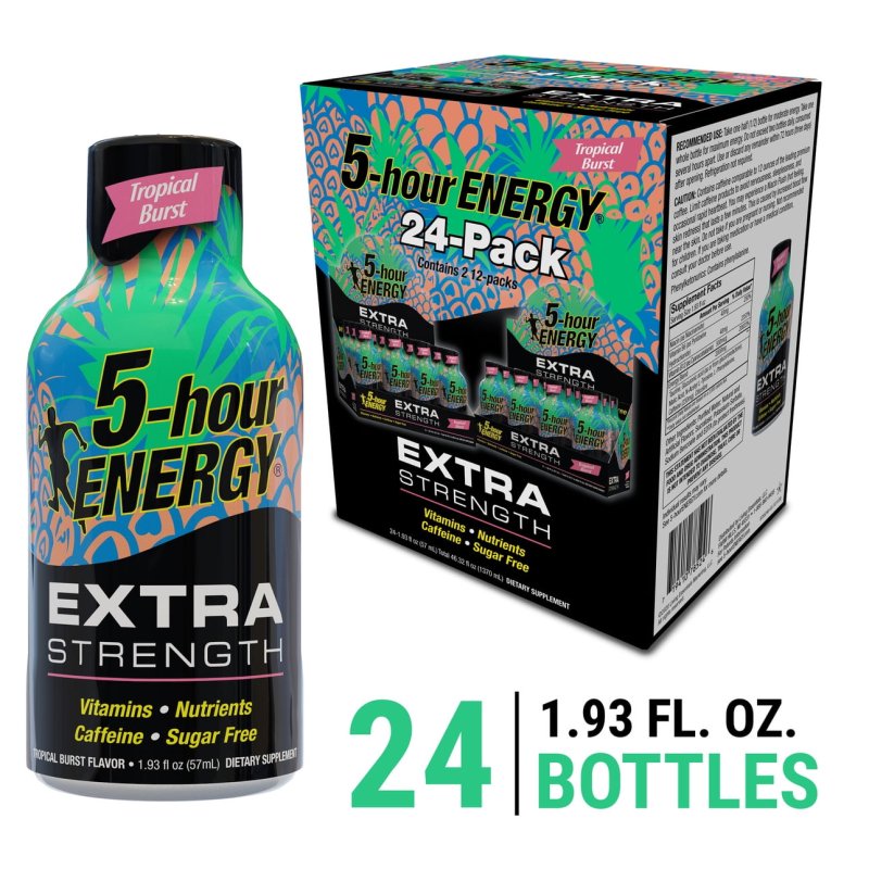 5-HOUR ENERGY SHOT EXTRA STRENGTH TROPICAL BURST 1.93 OZ 24 COUNT