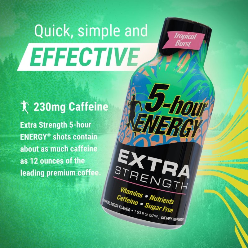 5-HOUR ENERGY SHOT EXTRA STRENGTH TROPICAL BURST 1.93 OZ 24 COUNT