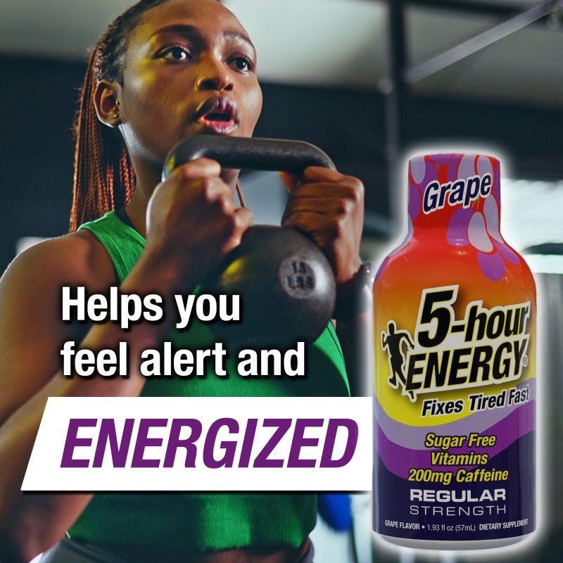 5-HOUR ENERGY SHOT REGULAR STRENGTH GRAPE 15 COUNT FOR ENERGY BOOSTS