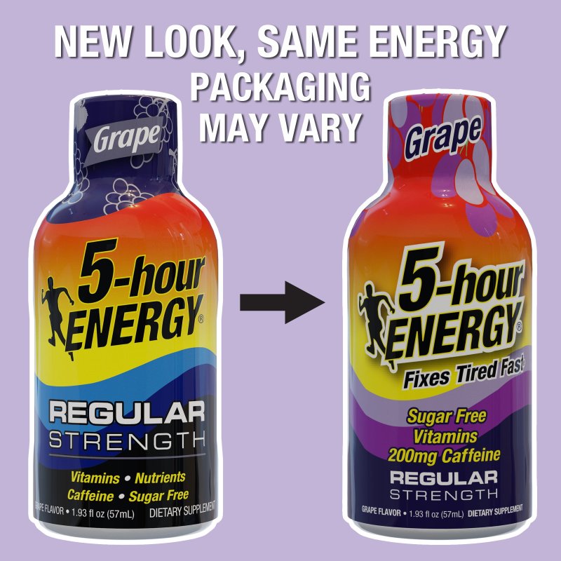 5-HOUR ENERGY SHOT REGULAR STRENGTH GRAPE 15 COUNT FOR ENERGY BOOSTS