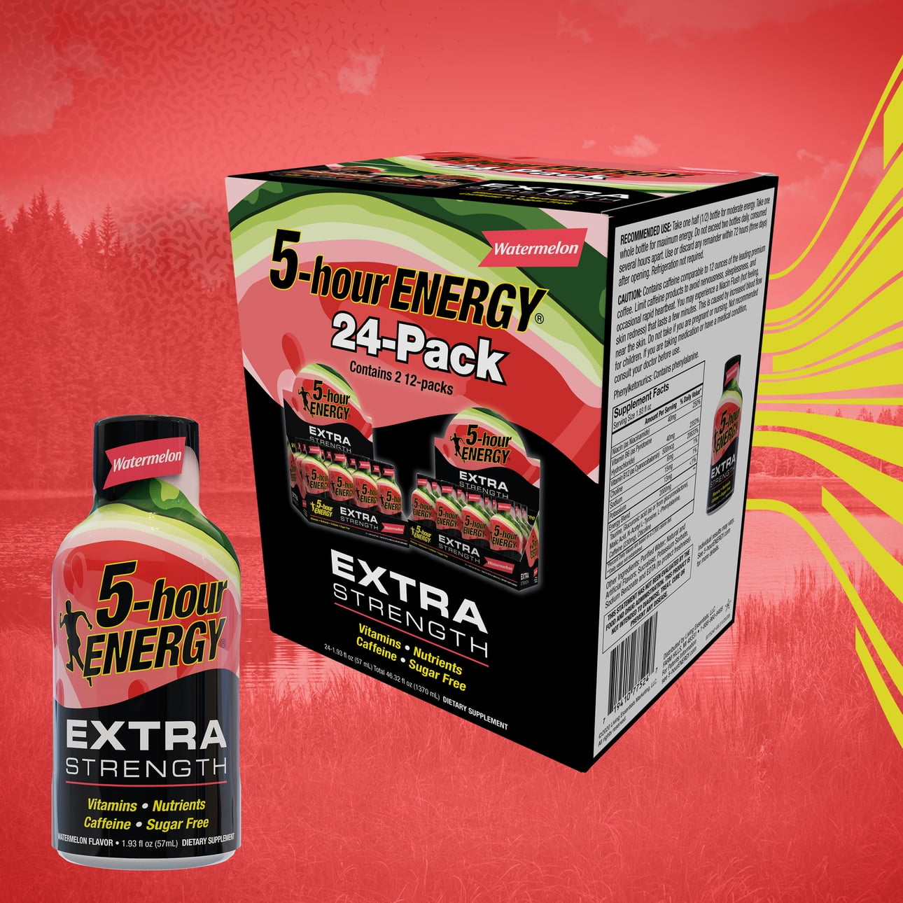 5-HOUR ENERGY SHOT EXTRA STRENGTH WATERMELON 1.93 OZ 24 COUNT