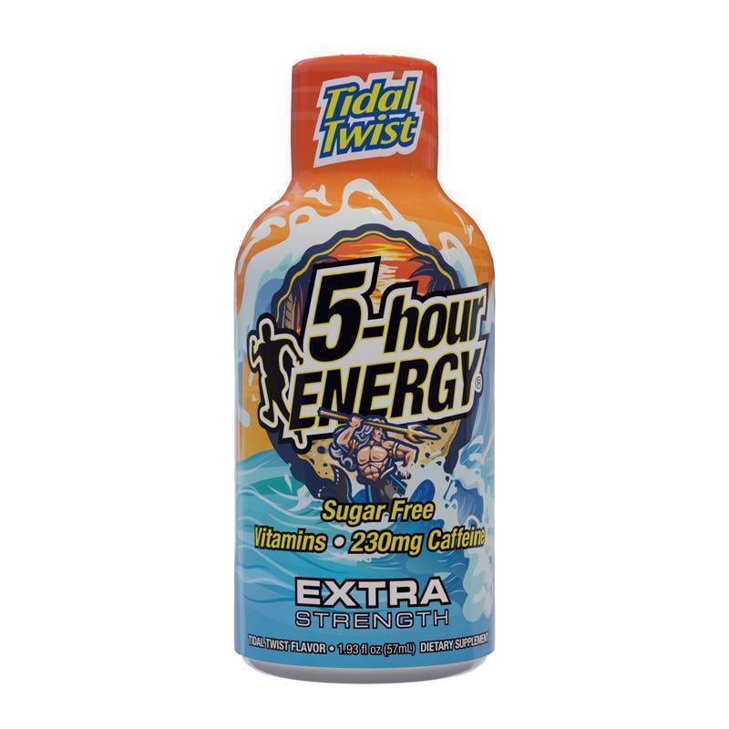5-HOUR ENERGY 9090395 1.9 OZ EXTRA STRENGTH SUGAR FREE TIDAL TWIST ENERGY SHOT PACK OF 12