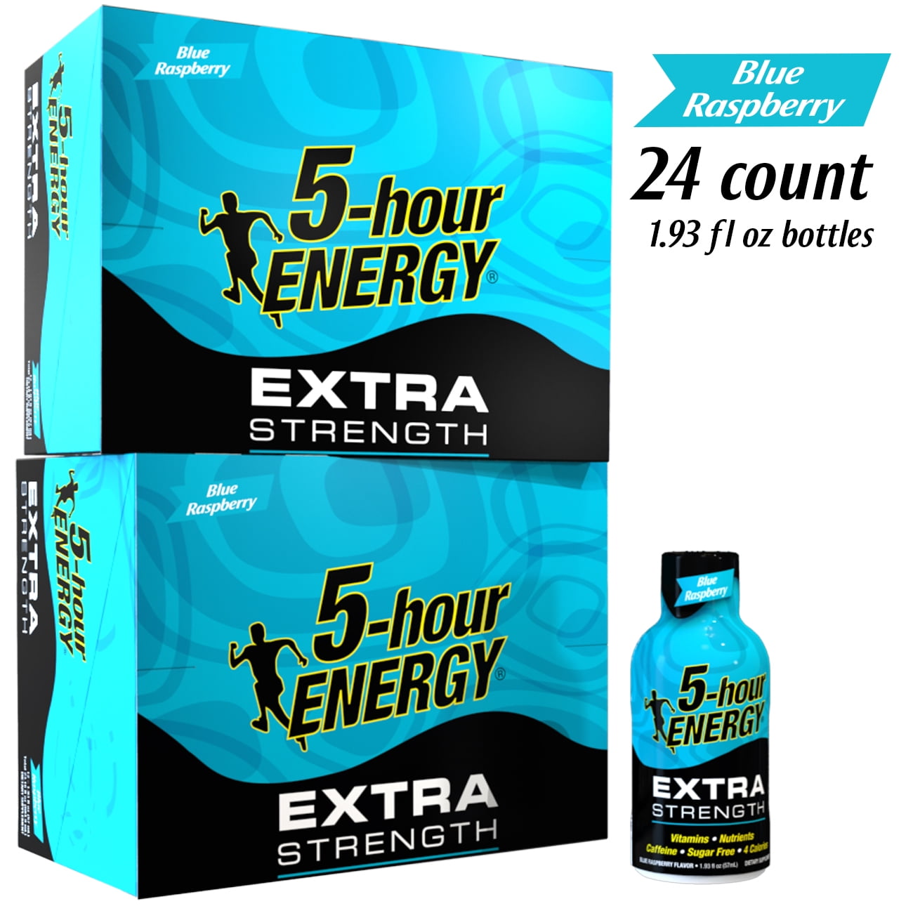 5-HOUR ENERGY SHOT EXTRA STRENGTH BLUE RASPBERRY 1.93 OZ 24 PACK FOR ENERGY BOOSTS