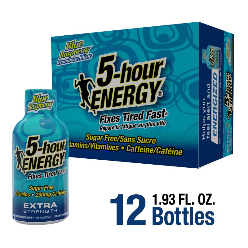 5-HOUR ENERGY SHOT EXTRA STRENGTH BLUE RASPBERRY 12 COUNT