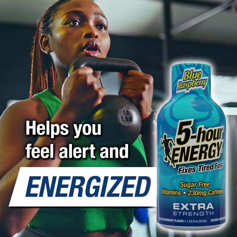 5-HOUR ENERGY SHOT EXTRA STRENGTH BLUE RASPBERRY 12 COUNT