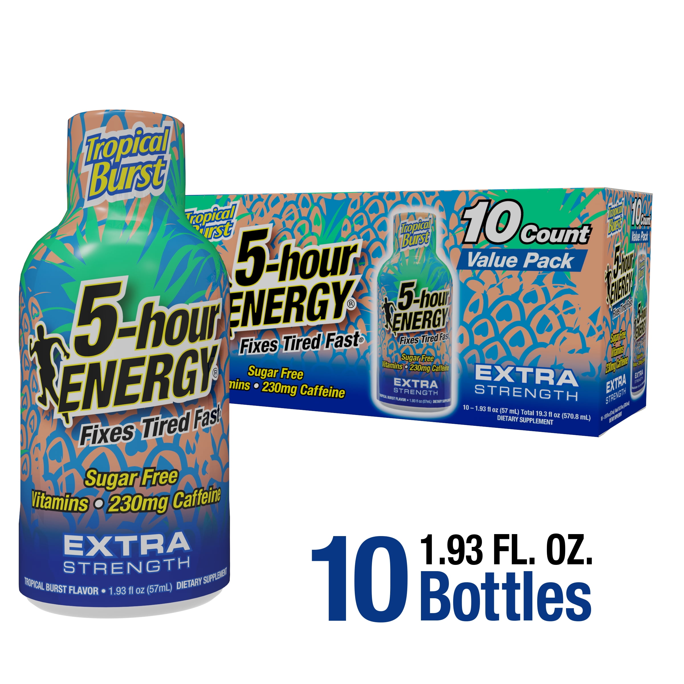 5-HOUR ENERGY EXTRA STRENGTH TROPICAL BURST SHOT 10 COUNT