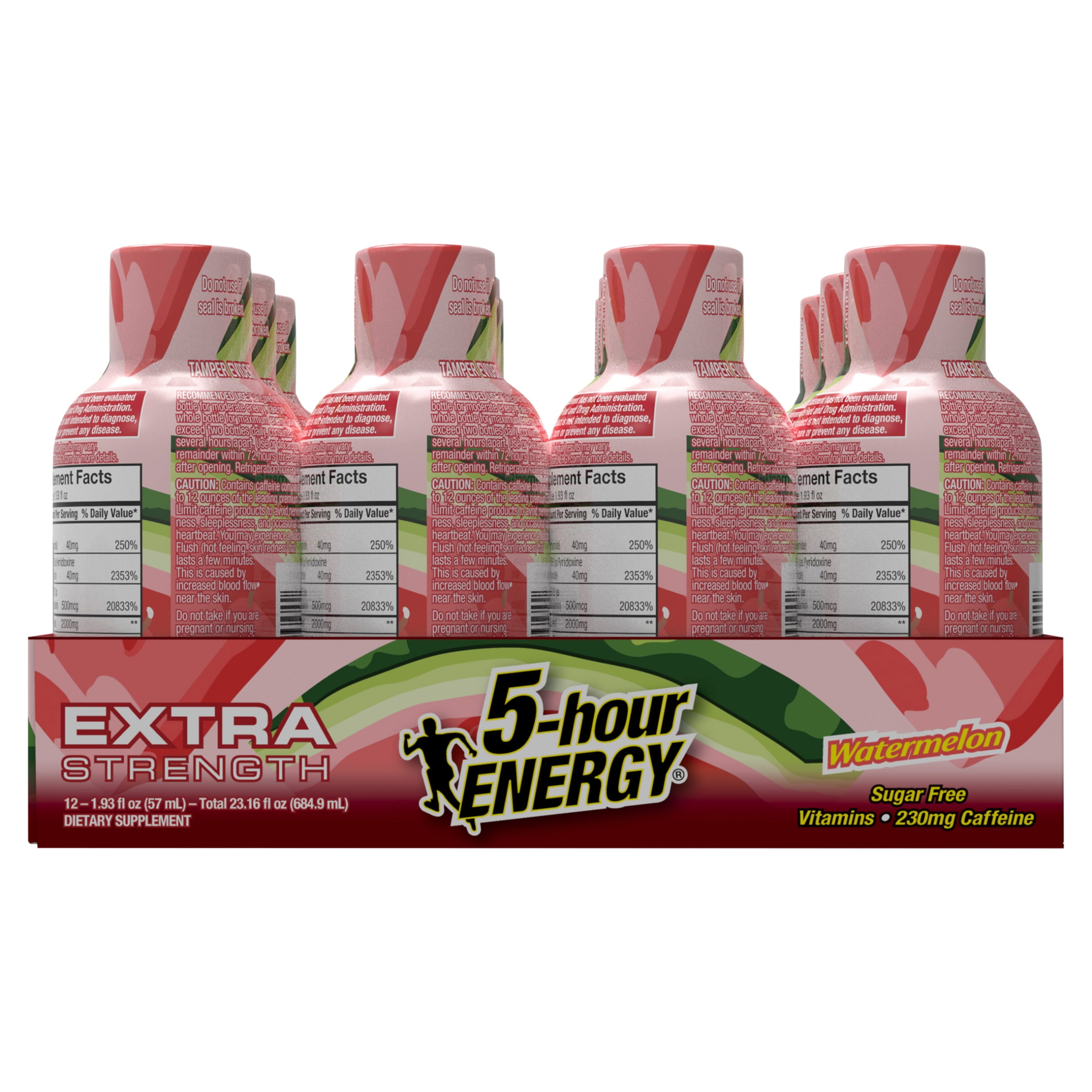 5-HOUR ENERGY WATERMELON EXTRA STRENGTH SUPPLEMENT 1.93 FL OZ 12 PACK