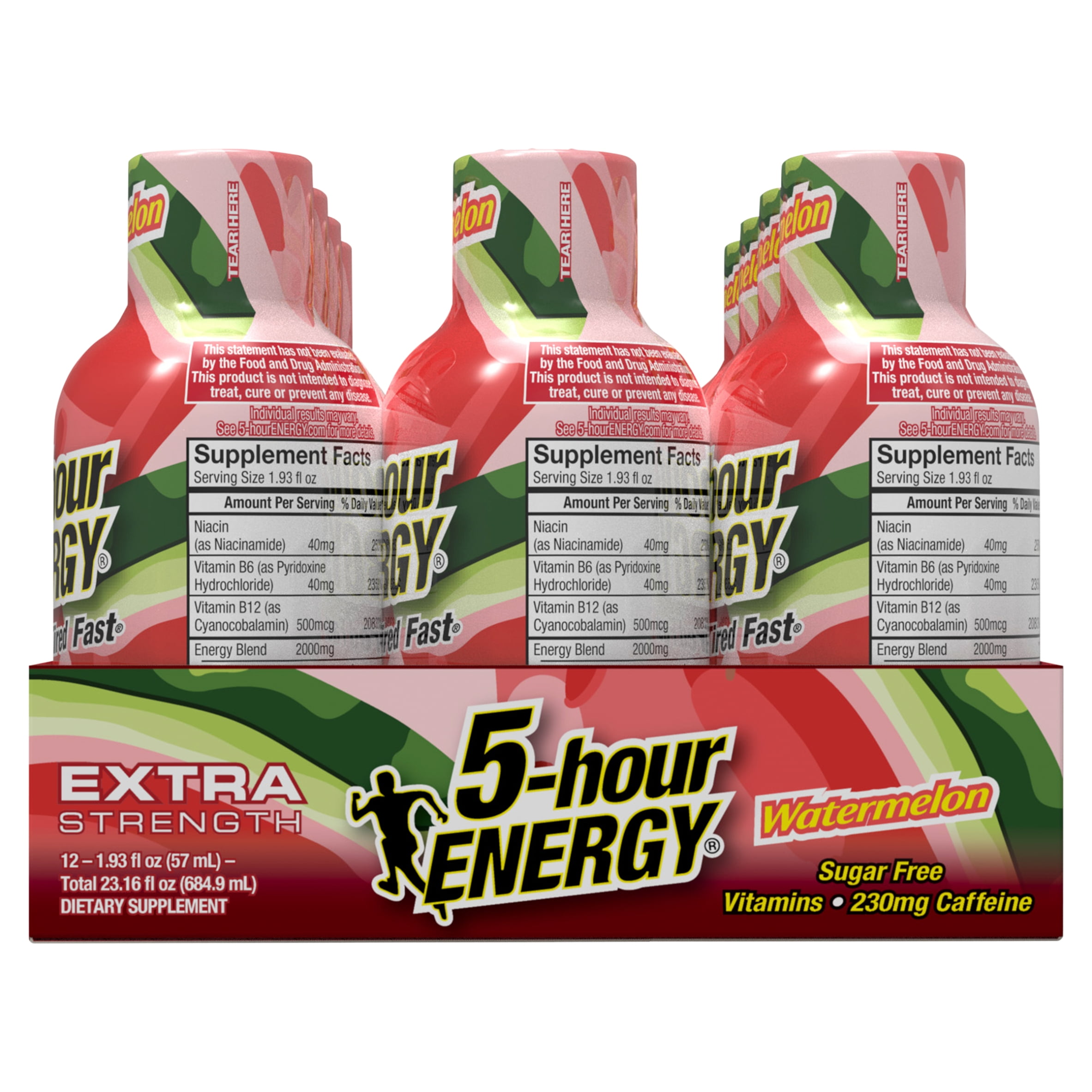5-HOUR ENERGY WATERMELON EXTRA STRENGTH SUPPLEMENT 1.93 FL OZ 12 PACK