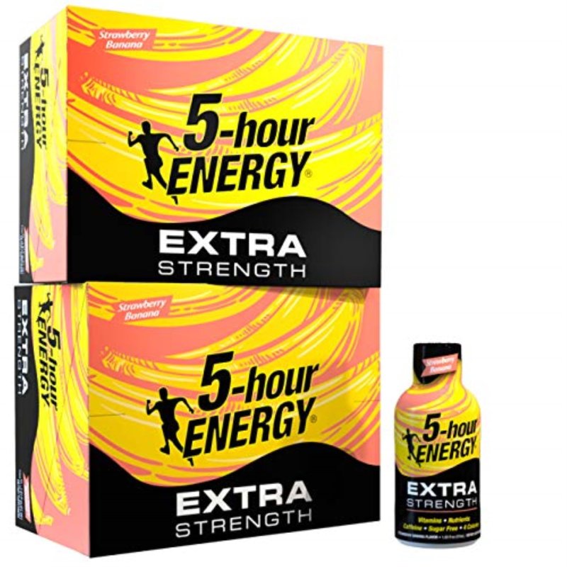 5-HOUR ENERGY EXTRA STRENGTH STRAWBERRY BANANA 2X12 COUNT FOR BOOSTING ENERGY