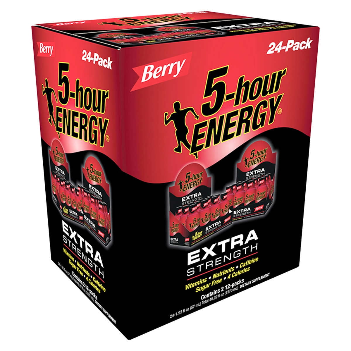5 HOUR ENERGY EXTRA STRENGTH BERRY 24 PACK (1.93 OZ) FOR LONG-LASTING ENERGY BOOSTS