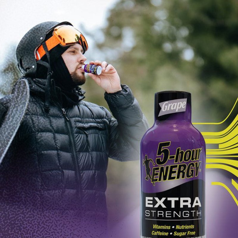 5 HOUR ENERGY SHOT EXTRA STRENGTH GRAPE 1.93 OZ 12 COUNT FOR FAST BOOST